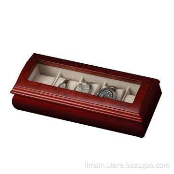 Watch Storage Case with Deep Cherry Finishing